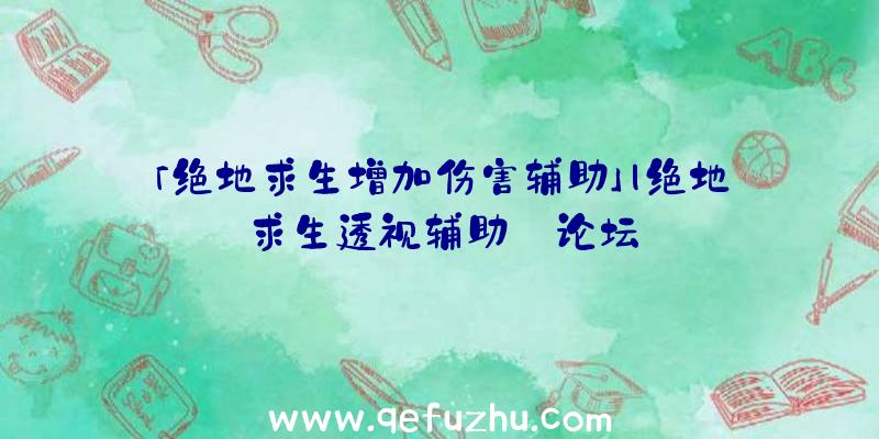 「绝地求生增加伤害辅助」|绝地求生透视辅助